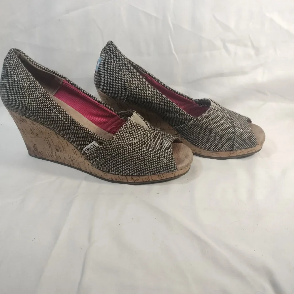 Toms‎ Wedge Cork Espadrilles (Stella)